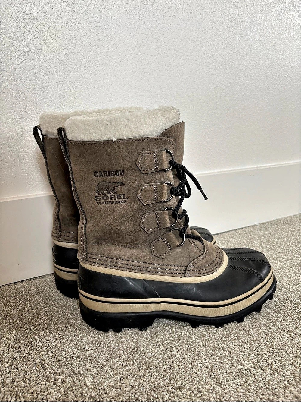 Sorel Caribou Waterproof Snow Boots Grey US 7